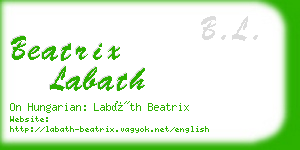 beatrix labath business card